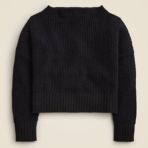 NWT J.Crew Retail XS Ribbed funnelneck sweater in linen-cotton blend